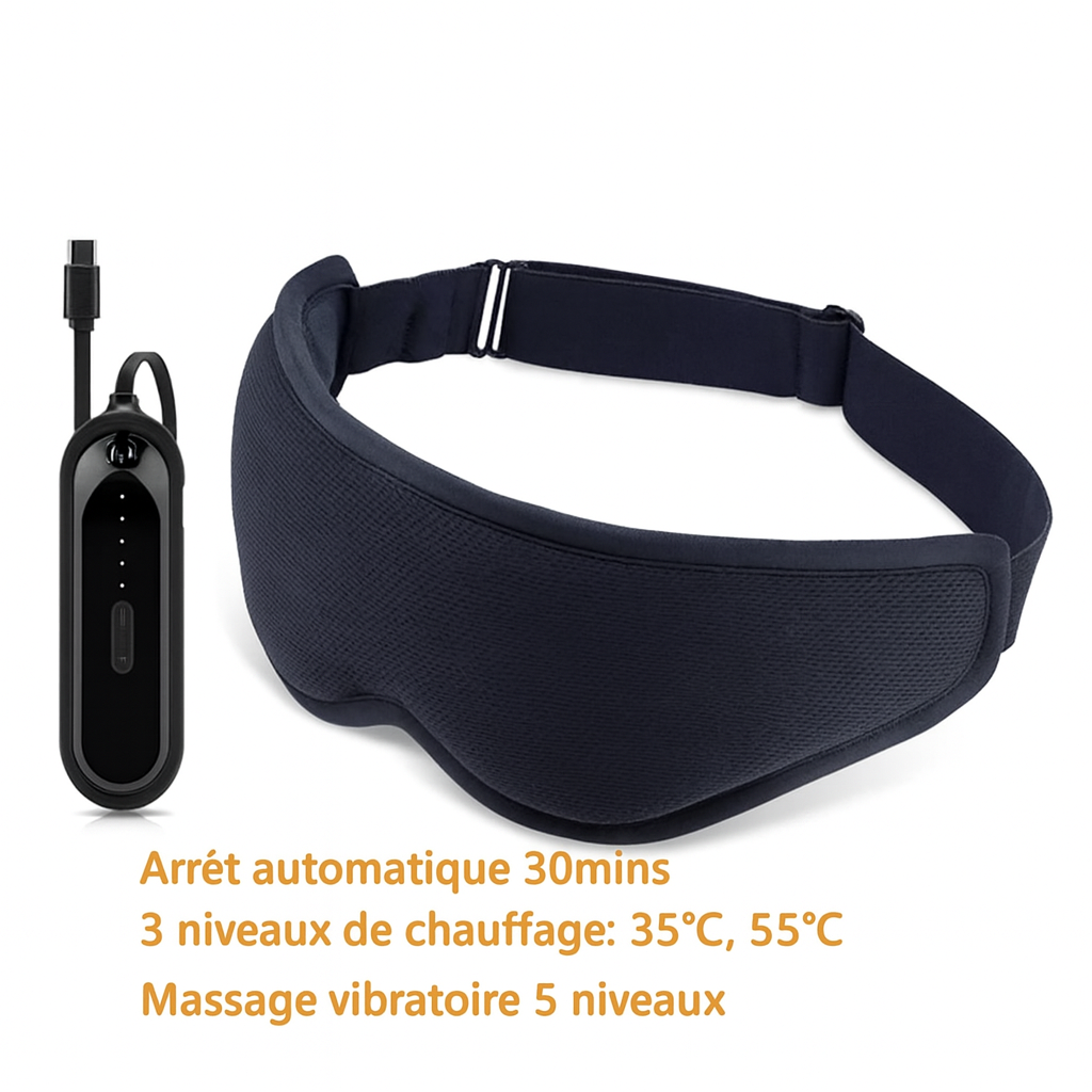 Masque Yeux Chauffant & Massant – Fatigue Oculaire & Télétravail