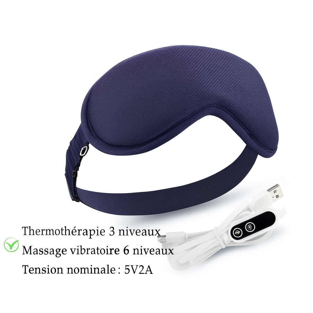 Masque Yeux Chauffant & Massant – Fatigue Oculaire & Télétravail